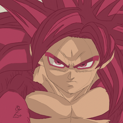 Goku SSJ4 Daima Drawing Art by Oz Galeano