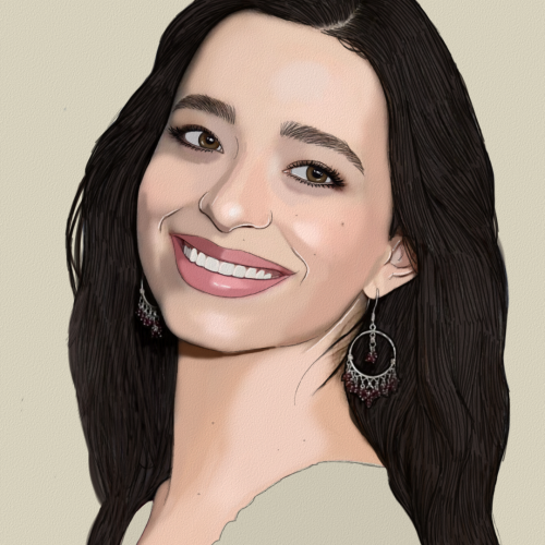 Mikey Madison Drawing Color Sketch by Oz Galeano