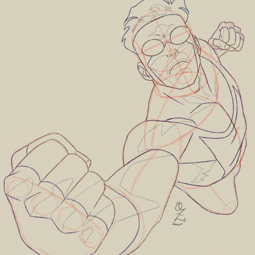 Invincible Drawing Sketch Study by Oz Galeano