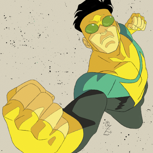 Invincible Drawing Color Sketch by Oz Galeano