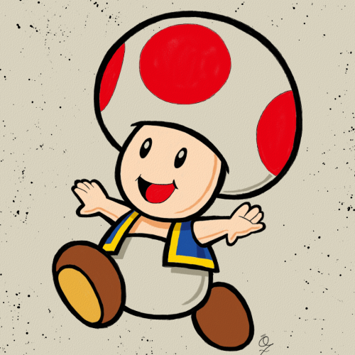 Toad Drawing Color Art by Oz Galeano