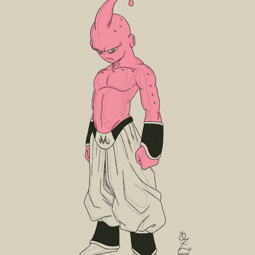 Kid Buu Drawing Sketch by Oz Galeano