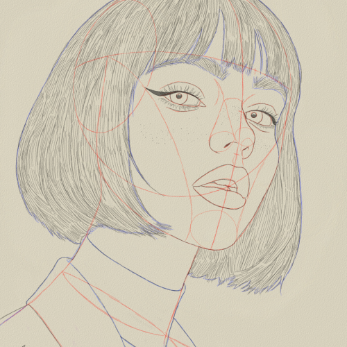 Model Drawing Sketch Study by Oz Galeano