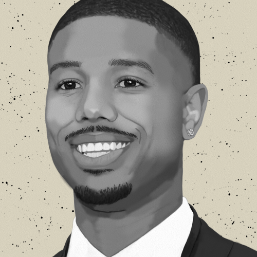 Michael B Jordan Portrait Drawing by Oz Galeano