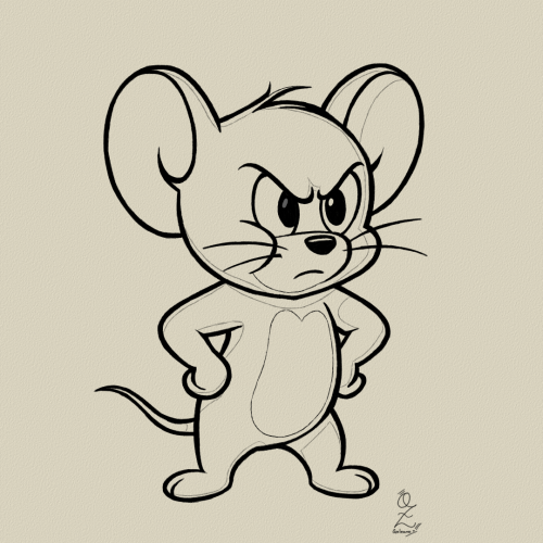 jerry Drawing Sketch Study by Oz Galeano