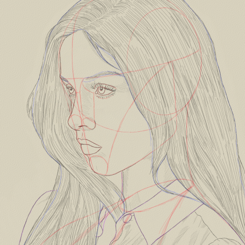 Julia Doyle Drawing Sketch Study by Oz Galeano