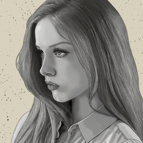 Julia Doyle Portrait Drawing by Oz Galeano