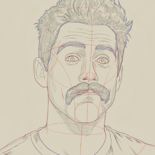 Model  Portrait Drawing Sketch Study by Oz Galeano