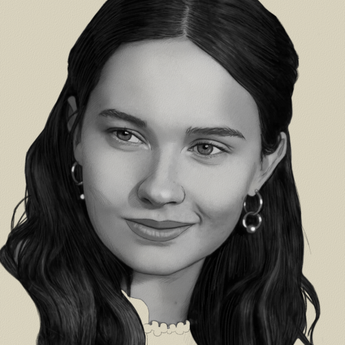 Cailee Spaeny Portrait Drawing Sketch by Oz Galeano
