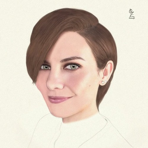 Lauren Cohan Portrait Fanart Sketch by Oz Galeano