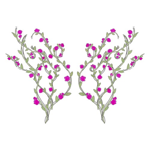 Pink Flower Butterfly