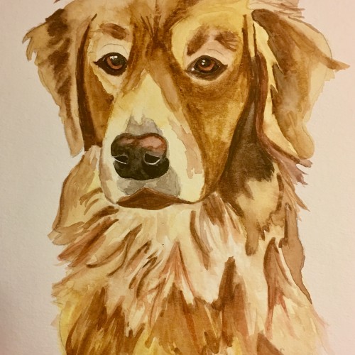 Brando. Watercolor on 140lb. Cold press paper