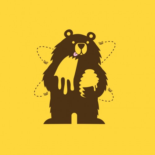 Honey Bear logo & doodle