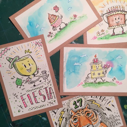 Doodle Birthday cards