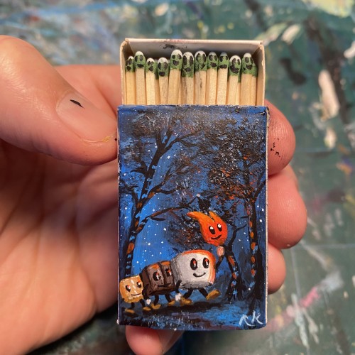 The Lightbearer - Matchbox painting