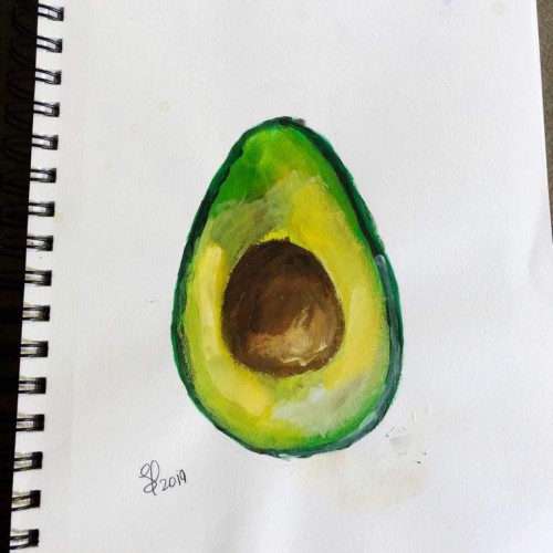 Avocado Acrylic Painting