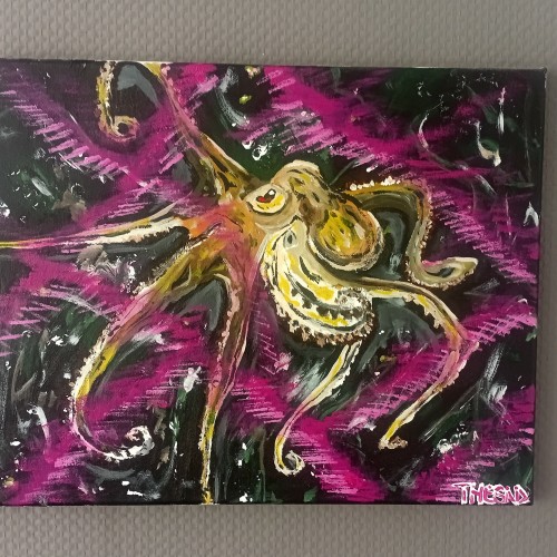 Versteckter Oktopus