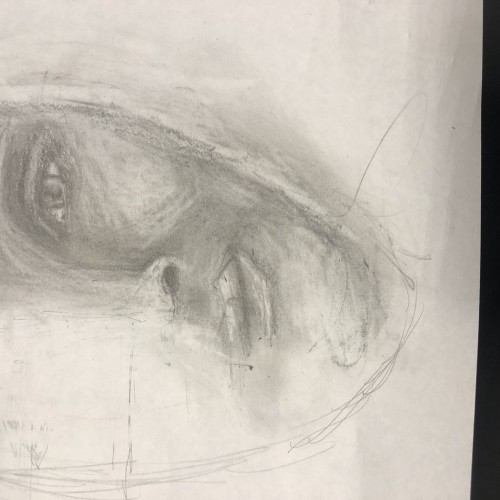 Start of a pencil sketch