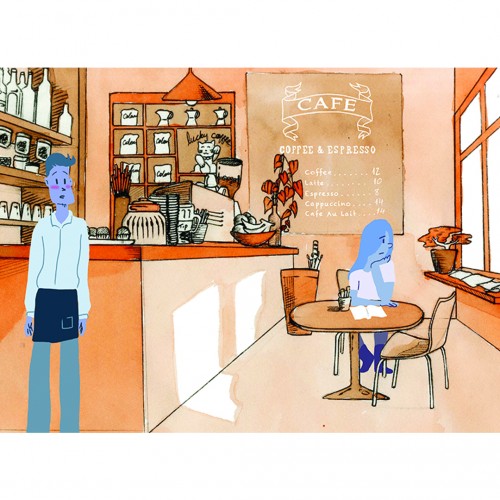 cafe animation backgraound