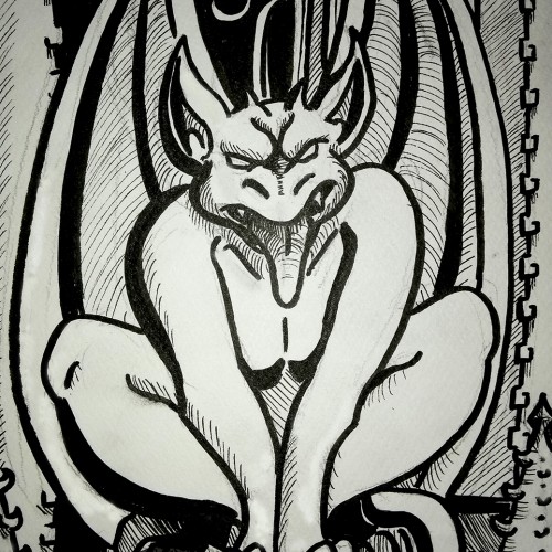 Inktober 23. Gargoyle