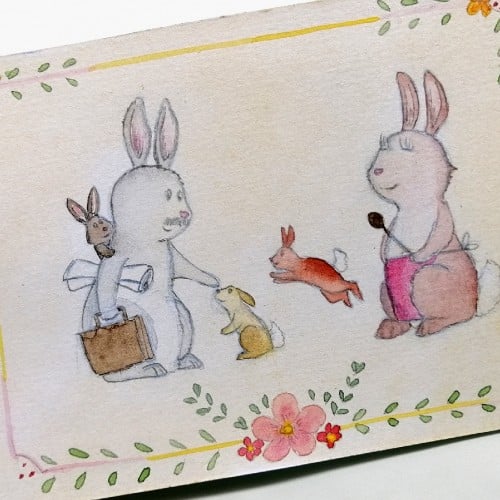 Rabbits postcards