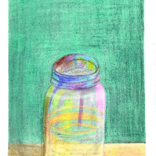 Paint Jar in colored pencil