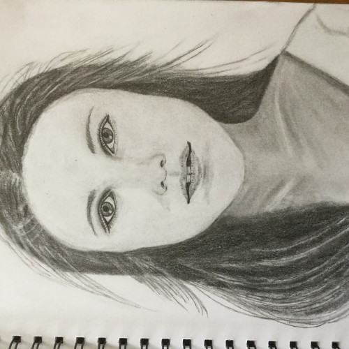 Yesterday’s drawing - pretty girl portrait