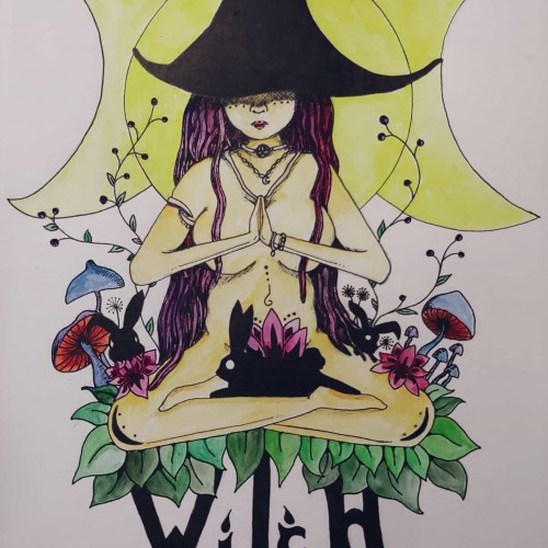 Yoga Witch (w/ Water color)