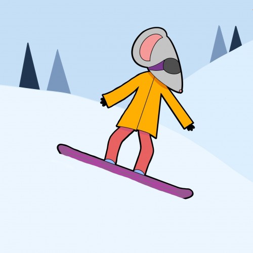 Snowboarding mouse
