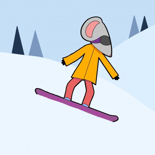 Snowboarding mouse