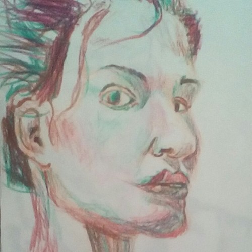Red and Green Woman