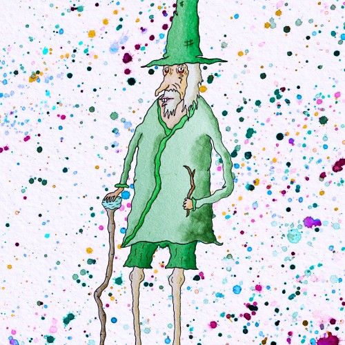 Forest wizard in shorts