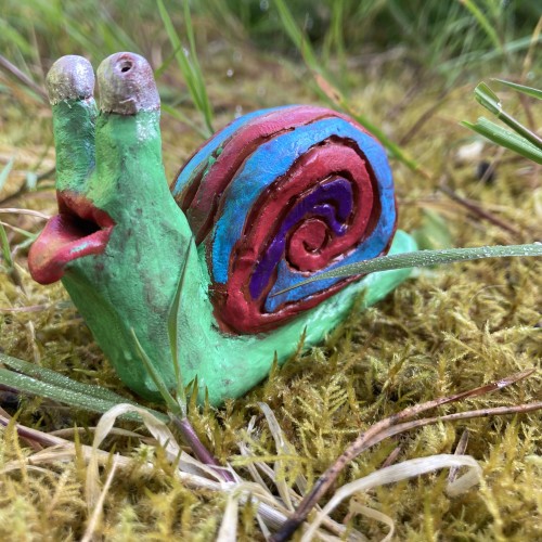 Clay snail photo shoot