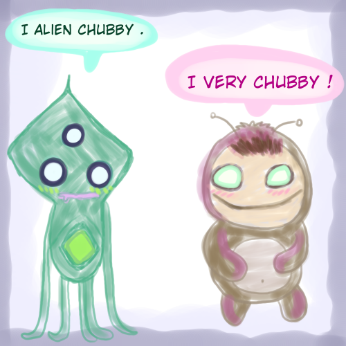 Alien Chubby Meets Monkey Chubby