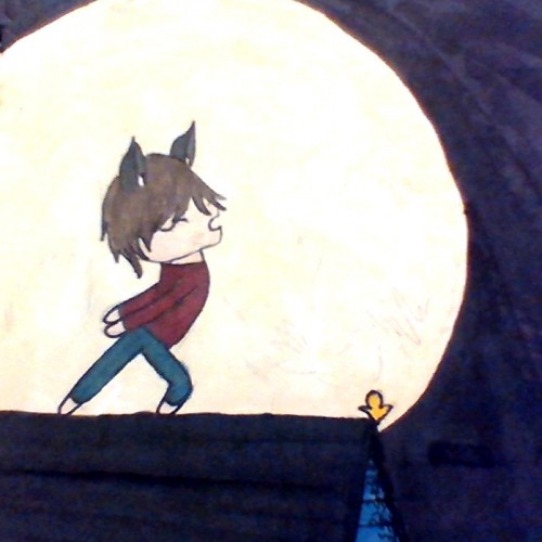 Werewolf on a roof