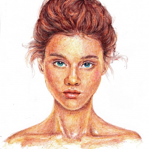 Red Head - Ballpoint Pen