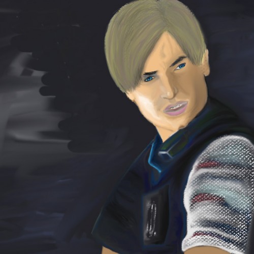 Fan art Leon Scott Kennedy *Resident Evil2* in CS6