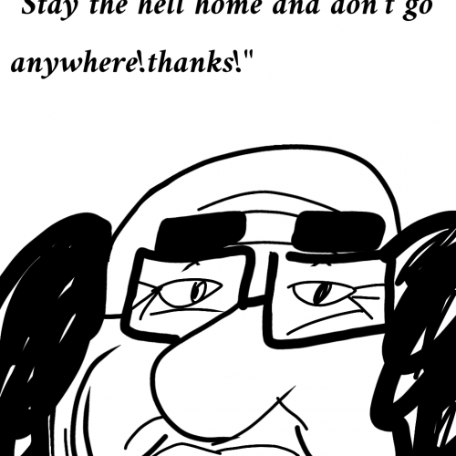 Horribly drawn Danny Devito says...