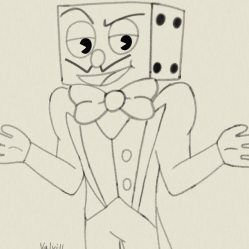 King dice pencil doodle