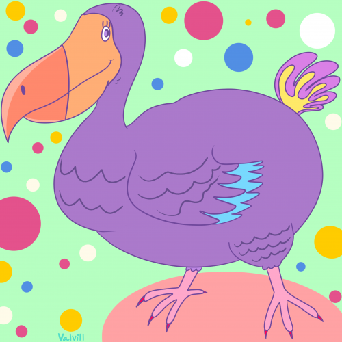 A marvelous dodo! (clip studio paint)