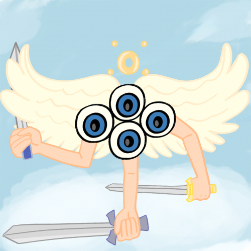 first attempt at drawing an angel (Adobe Fresco)