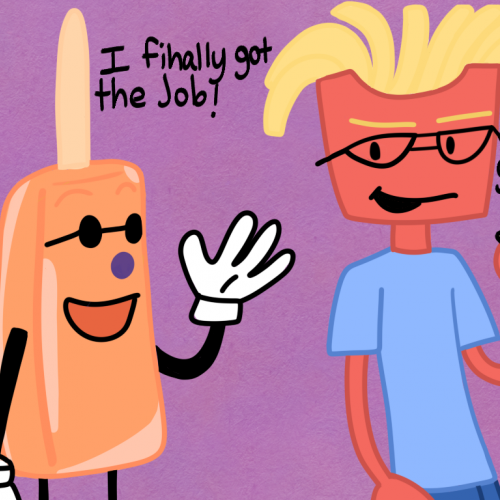 French fry guy and orange popsicle guy