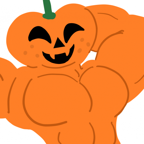 buff pumpkin man