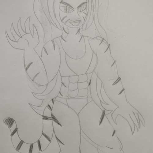 Tigra sketch (marvel