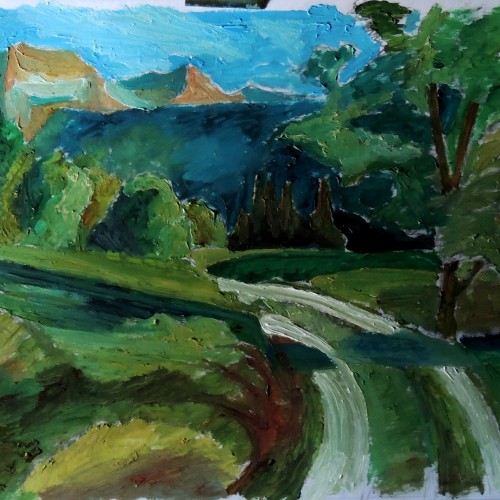 road to the mountains Oil.