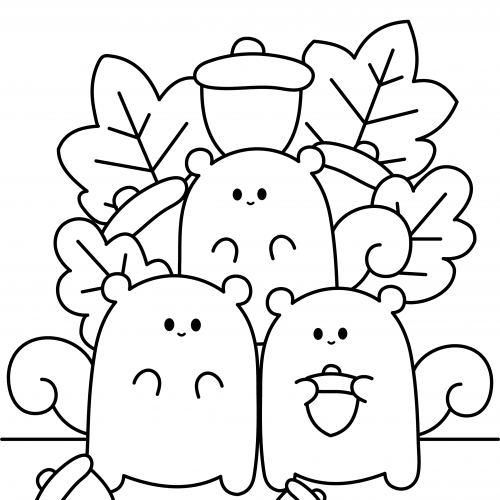 Squirrel Coloring page