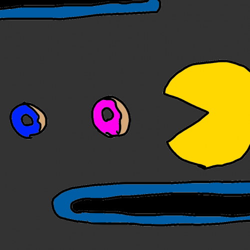 doughnut pac man