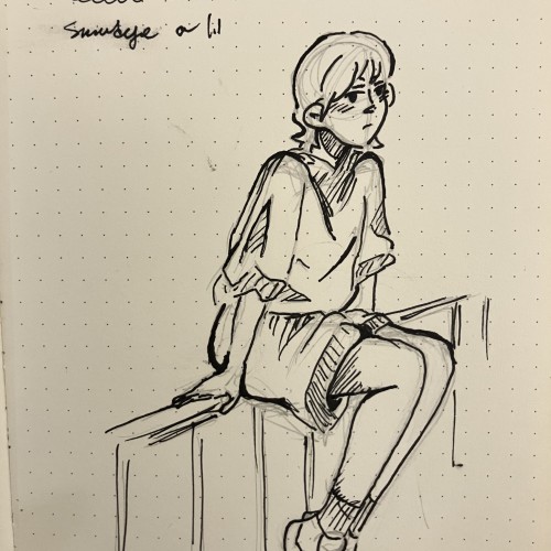 Random person sitting