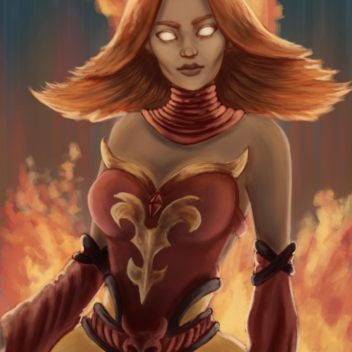 Lina Dota 2 Fanart