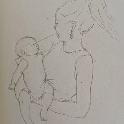 Auntie-nephew moment